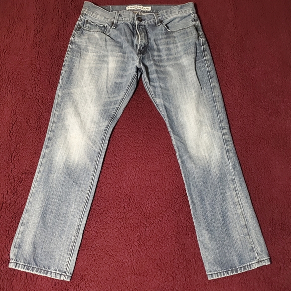 Express Rocco Slim Fit Skinny Leg Jeans Dark BlueWash MenSz33x30(actl.sz36x28.5) - Picture 2 of 12